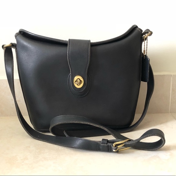 Coach Handbags - Vintage Coach Legacy Nottingham bag Black Brass